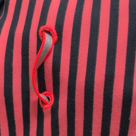 Lululemon Striped Navy Orange Pink Yoga Running Leggings Drawstring Waist 6 - Picture 11 of 11